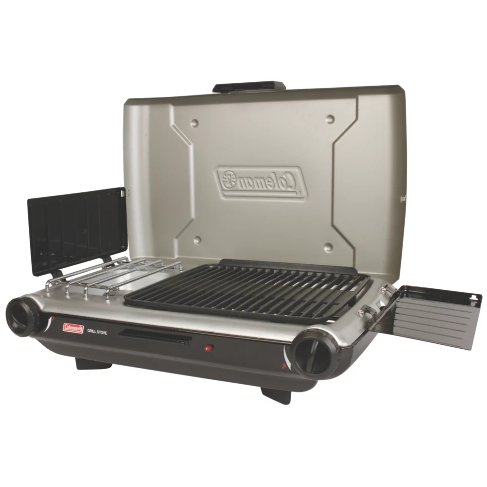 Coleman Deluxe Tabletop Propane 2-in-1 Grill/Stove, 2-Burner - Image 2