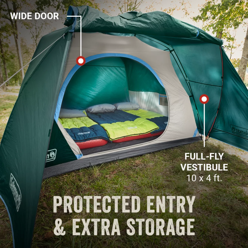 Coleman Skydomeâ„¢ 6-Person Camping Tent With Full-Fly Vestibule, Evergreen - Image 3
