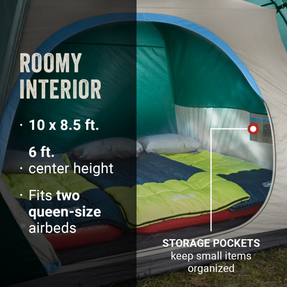 Coleman Skydomeâ„¢ 6-Person Camping Tent With Full-Fly Vestibule, Evergreen - Image 6